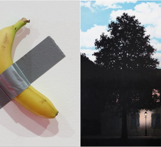 'Duvara bantlı muz' 6,2 milyon dolara satıldı, Ertegün'ün Magritte tablosu da rekor kırdı