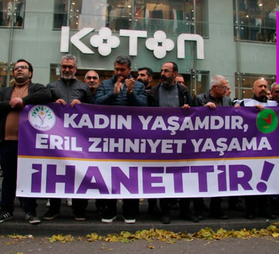 Diyarbakır'da erkeklerden 25 Kasım eylemi: 'Kadın yaşamdır, eril zihniyet yaşama ihanettir'
