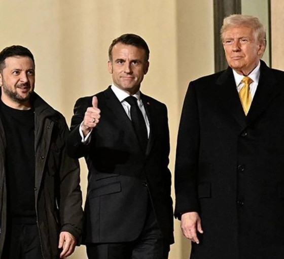Macron - Trump'ın Paris'teki görüşmesine Zelenskiy de katıldı