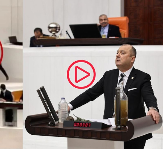 Murat Kurum, Ergene'den getirilen pis suyu yere fırlattı