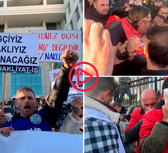 Polonez işçileri engellemeye rağmen Gebze kent meydanına yürüdü