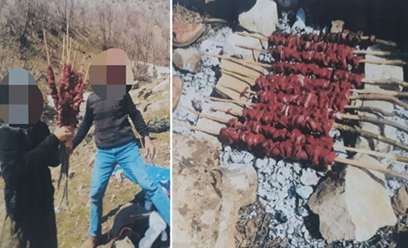 Dağ keçisini öldürüp mangal yaptı