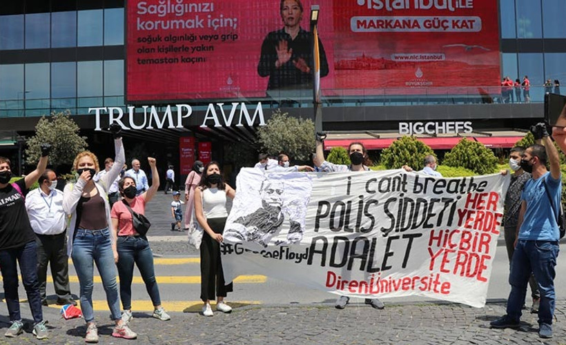 İstanbul'da George Floyd eylemi: Polis şiddeti her yerde adalet hiç bir yerde