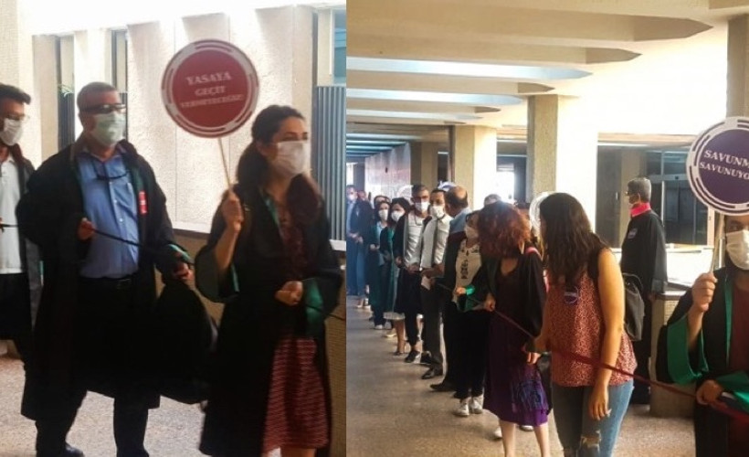 Ankara Adliyesi'nde çoklu baroya karşı savunma zinciri