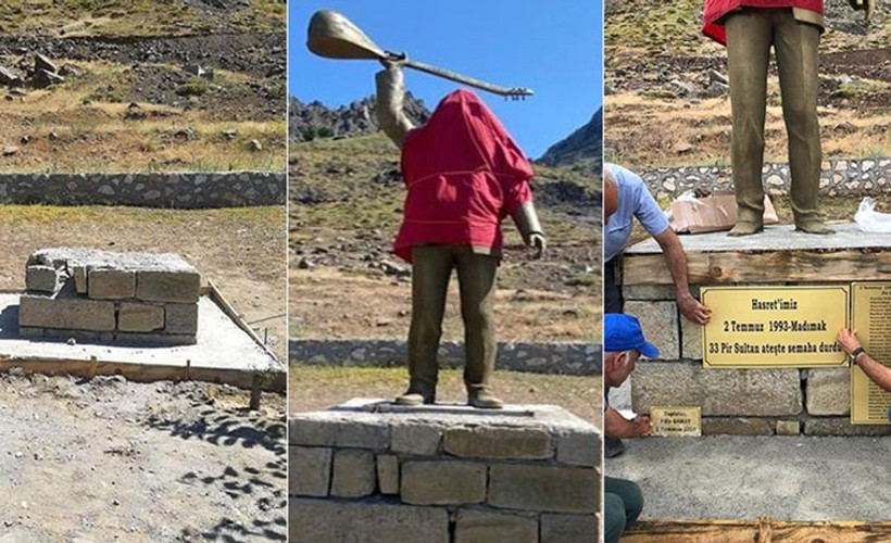 Dersim'de Hasret Gültekin heykeline saldırı gerçekleşti