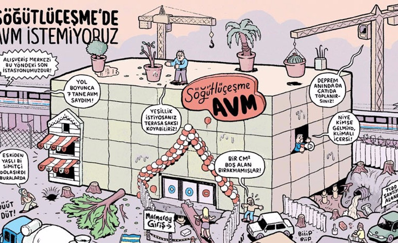 Kadıköy Belediyesi'nden karikatürlü AVM tepkisi
