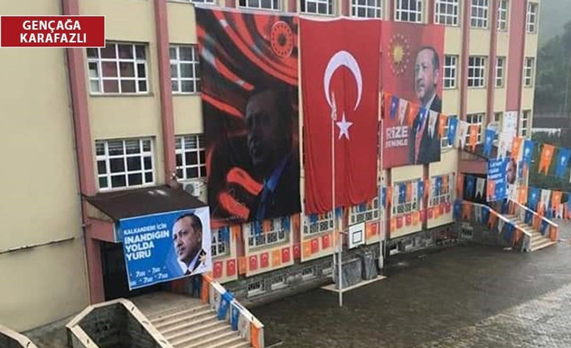AKP'den okulda parti kongresi
