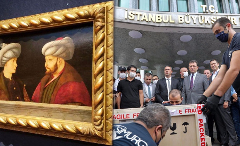 İmamoğlu, Fatih Sultan Mehmet portresini teslim aldı