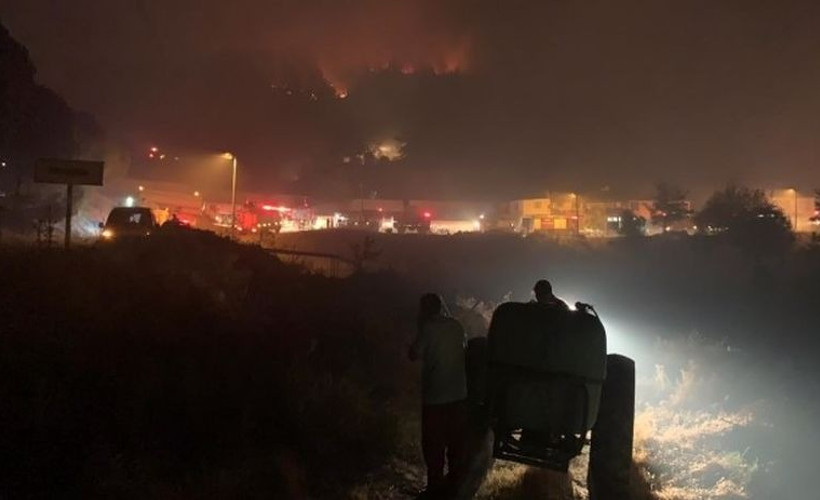 Soma'da yangın: Bir mahalle boşaltıldı