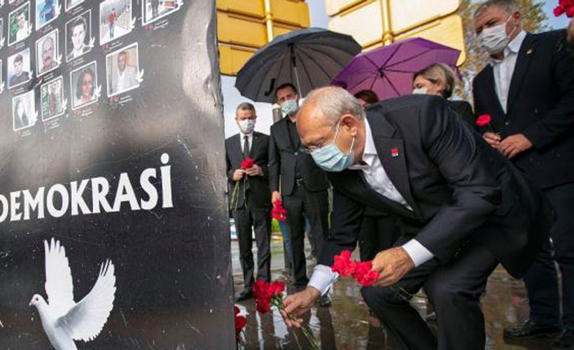 Kılıçdaroğlu,10 Ekim Katliamı'nda hayatını kaybedenleri andı
