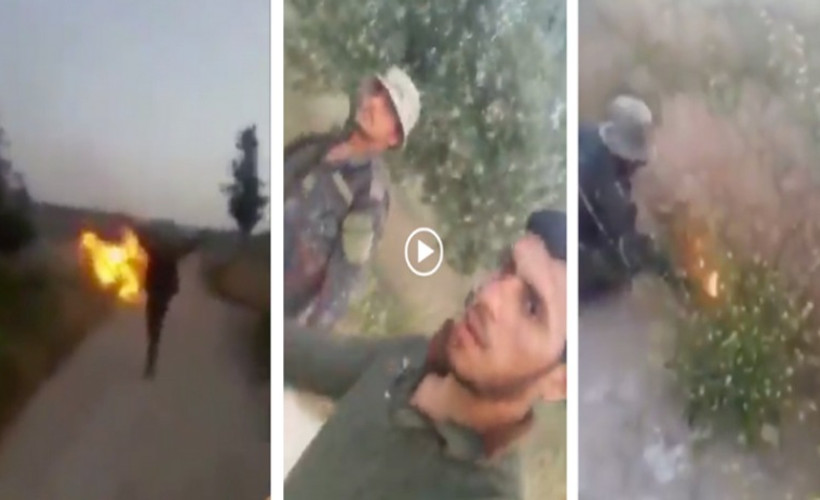 Sosyal medyada Hatay'daki yangına dair olduğuna inanılan video İdlib'den