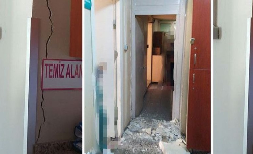 İzmir'de depremde hasar görmüş hastanede tedavi: Sağlık personelinin ve hastaların can güvenliği tehlikede