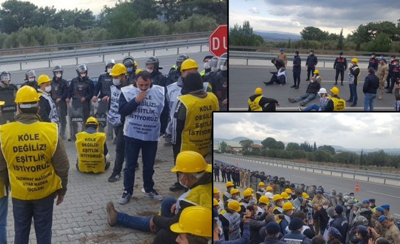 Madencilere jandarma engeli: Sendikacılar gözaltına alındı