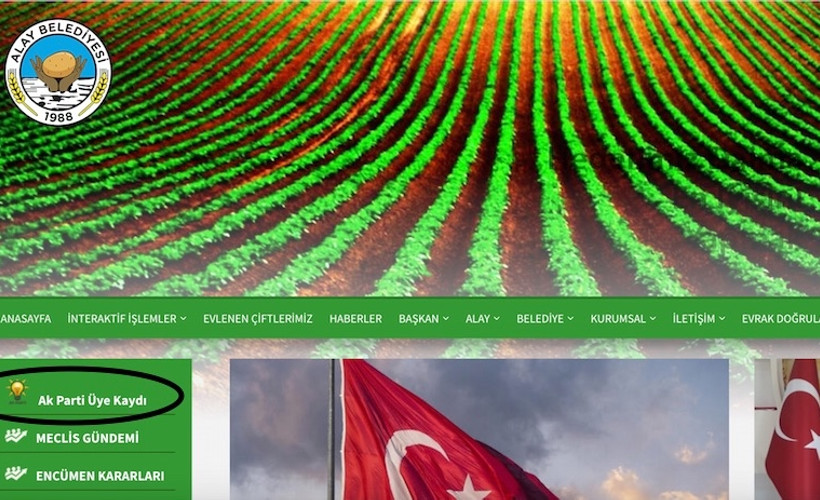 Belediye sitesinde AKP üyeliği yönlendirmesine CHP'den tepki