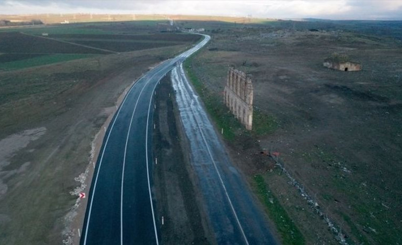 Edirne'de tarihi yapının kalan tek duvarının korunması için yol kaydırıldı
