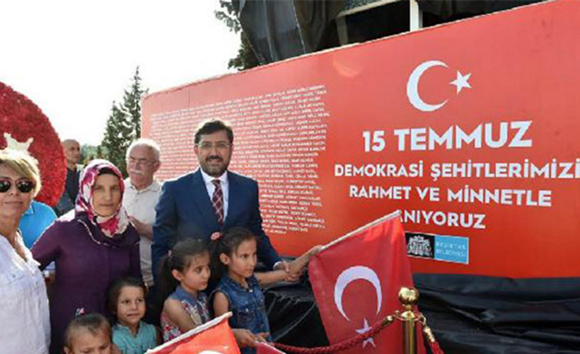 CHP'li Beşiktaş Belediyesi'nden 15 Temmuz anıtı