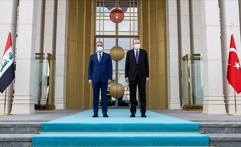 Erdoğan, Irak Başbakanı Kazımi'yi resmi törenle karşıladı