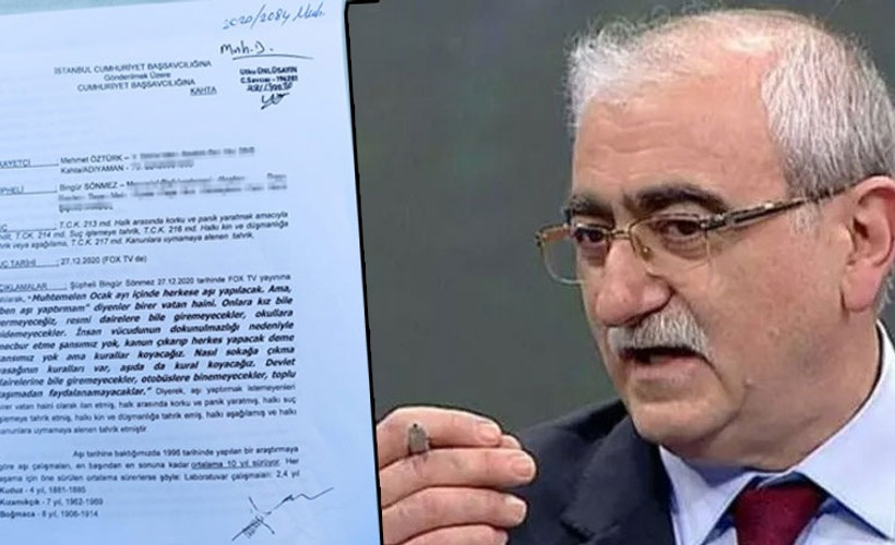 'Aşı olmayan vatan hainidir' diyen Profesör Sönmez'e dava