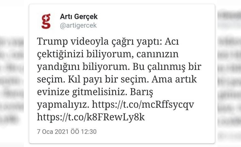 Artı Gerçek'e Twitter kısıtlaması