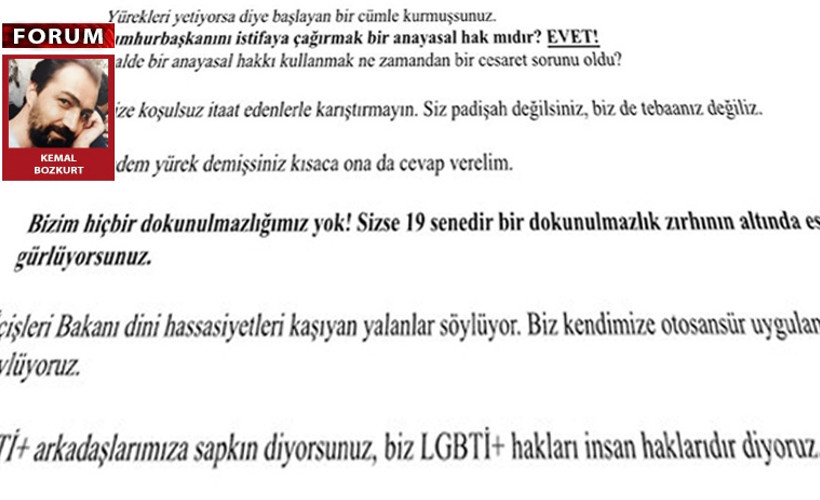 Söz hiç bitmemişti...
