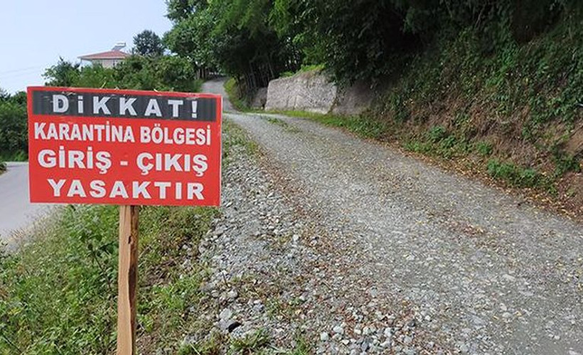 Trabzon'da 68 yerleşim yeri karantinaya alındı