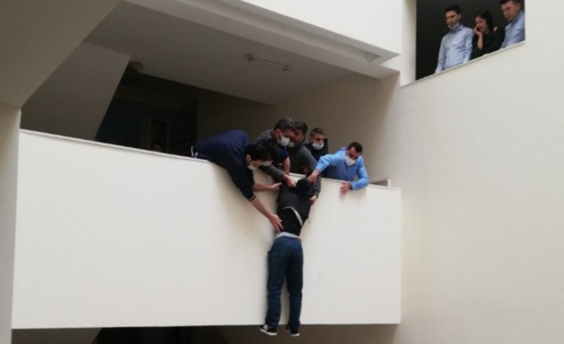 Adliyede intihar girişimi