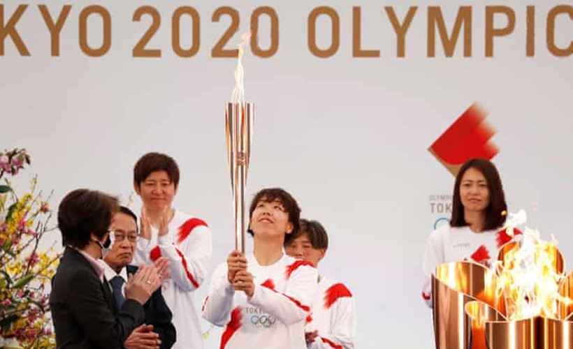 Covid-19 nedeniyle ertelenen 2020 Tokyo Olimpiyatları'nın Japonya'daki meşale turu başladı