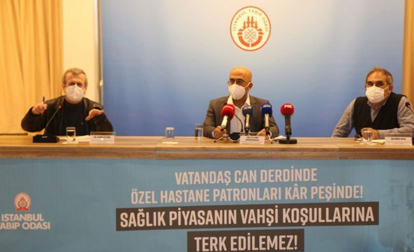 İstanbul Tabip Odası: Özel hastaneler salgını fırsata çevirmeye çalışıyor