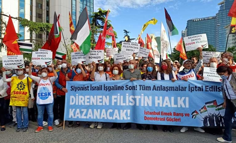 Emek ve demokrasi güçlerinden Filistin halkıyla dayanışma eylemi