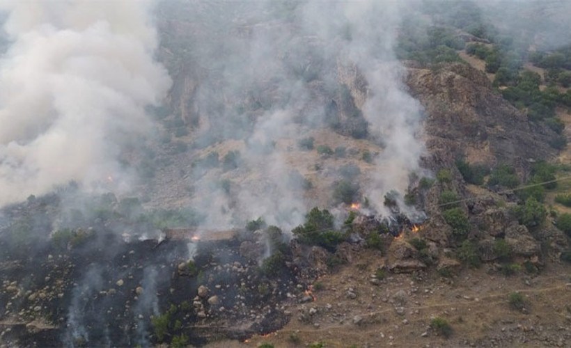 Hakkari'de askerlerin ateş açması sonucunda yangın çıktı