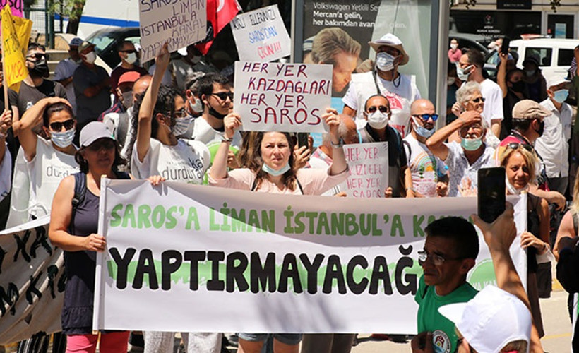 'Saros'uma dokunma' mitingi: Bunu düzelteceğimize inanıyoruz