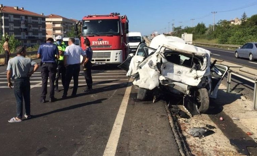 Tekirdağ'da işçi servisi kaza yaptı: 2 ölü, 4 yaralı
