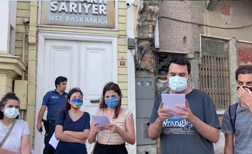 AKP önündeki kayyım rektör protestosunda 8 gözaltı