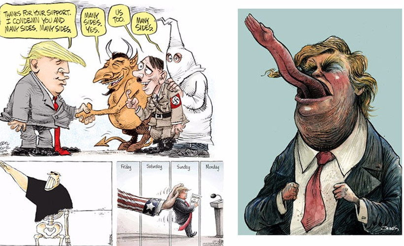 Karikatüristler Trump'ı böyle resmetti