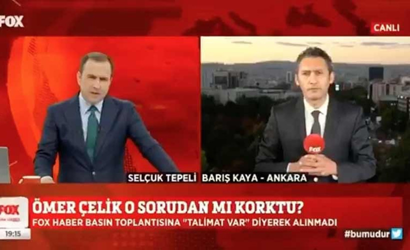 FOX TV muhabiri , AKP Genel Merkezi'ndeki basın toplantısına alınmadı