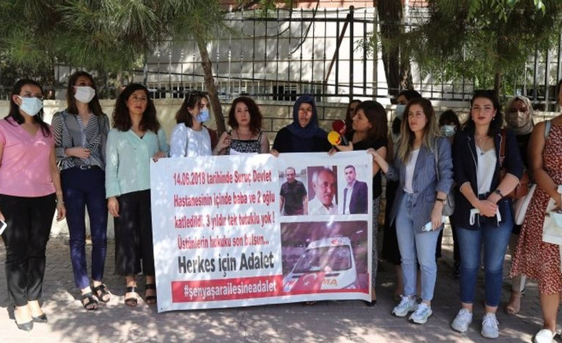 Kadın avukatlardan AKP'lilerin saldırısında aile bireylerini kaybeden Şenyaşar ailesine destek