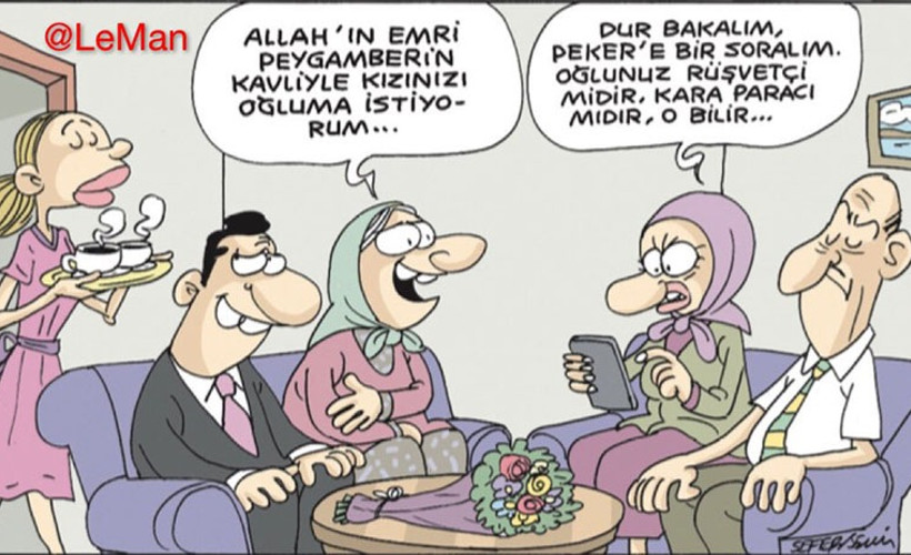 LeMan'dan Sedat Peker karikatürü