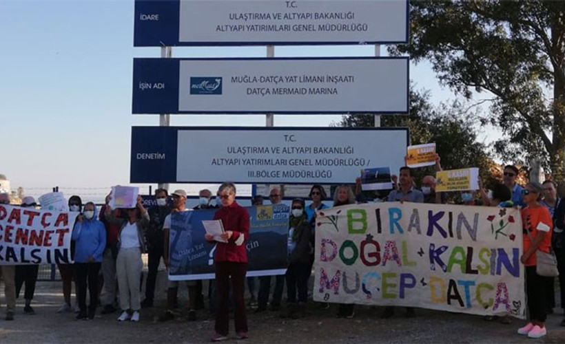 MUÇEP tarafından 'kaçak yat limanı' protesto edildi