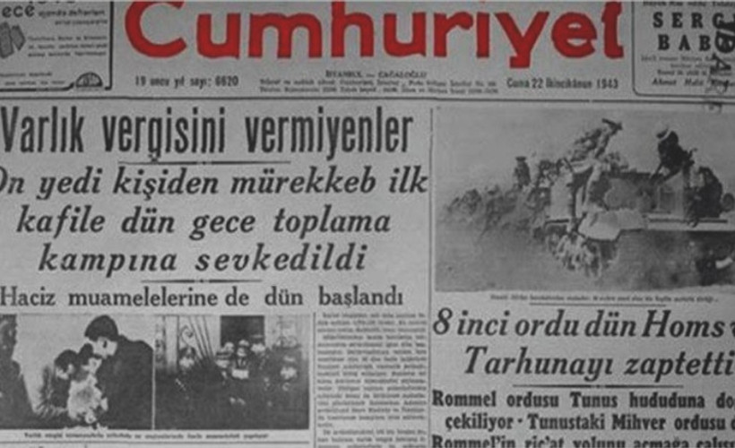 'Helalleşme' tartışmalarının ardından Cumhuriyet gazetesinde Varlık Vergisi'ni savunan yazı