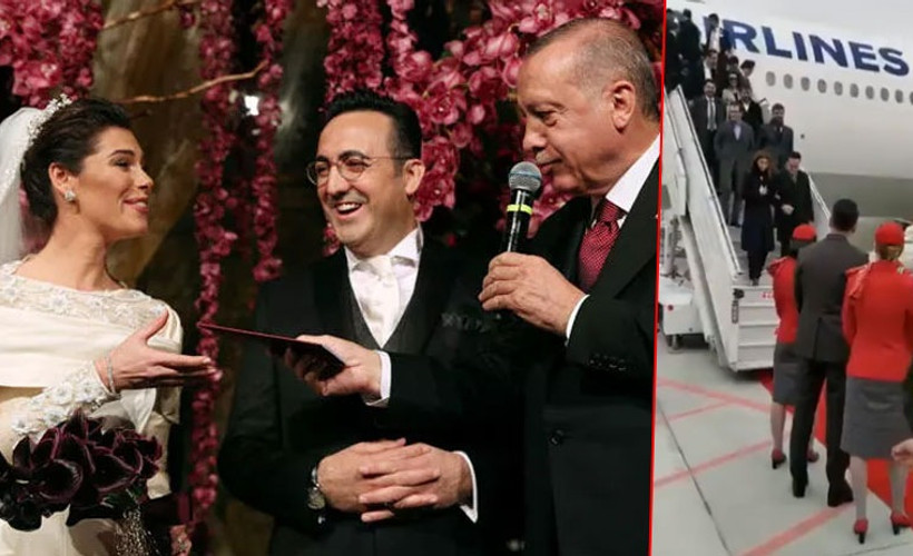 THY YK Başkanı İlker Aycı eşini törenle karşılayıp ayaklarına kırmızı halı serdirdi