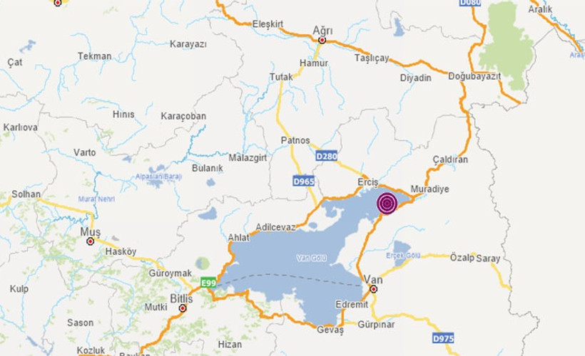Van'da deprem meydana geldi