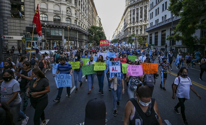 Arjantin'de IMF protestosu: Binlerce kişi sokaklara döküldü