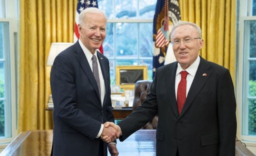 Washington Büyükelçisi Mercan, Joe Biden ile görüştü