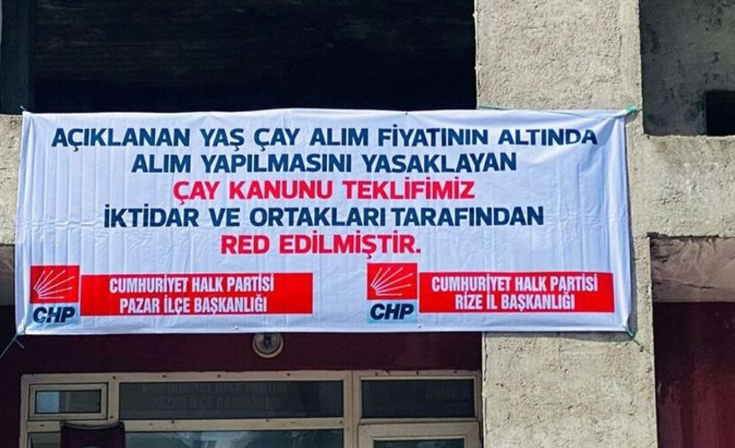 CHP’nin bu kez de Çay Kanunu ile ilgili afişleri toplatıldı
