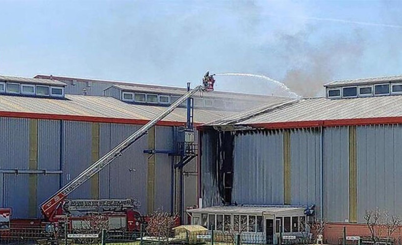 Tekirdağ'da döküm fabrikasında yangın