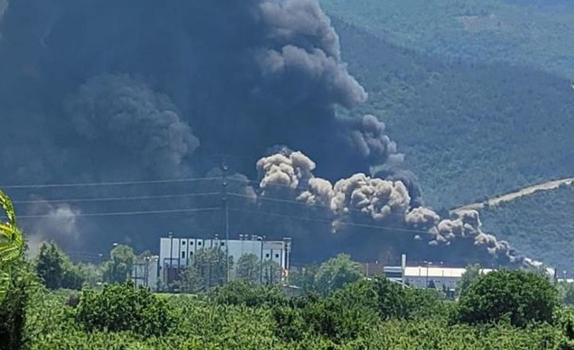 Bursa'da fabrika yangını