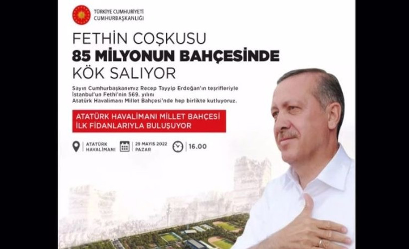 Erdoğan'ın açılışını yapacağı millet bahçesi törenine katılım talimatı