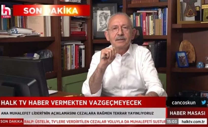Halk TV'den cezaya tepki: Kılıçdaroğlu'nun açıklamasını yeniden yayınladı