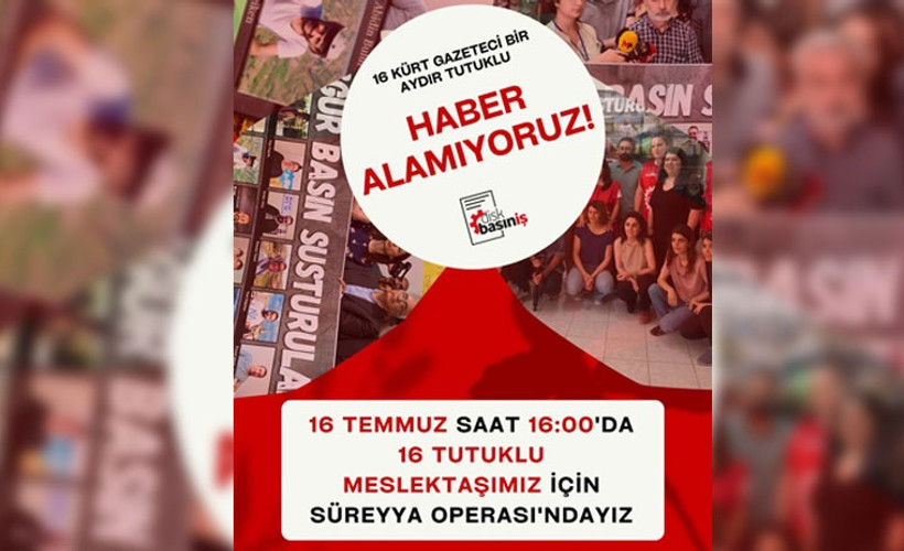 Diyarbakır’da tutuklanan 16 gazeteci için İstanbul’da eylem çağrısı
