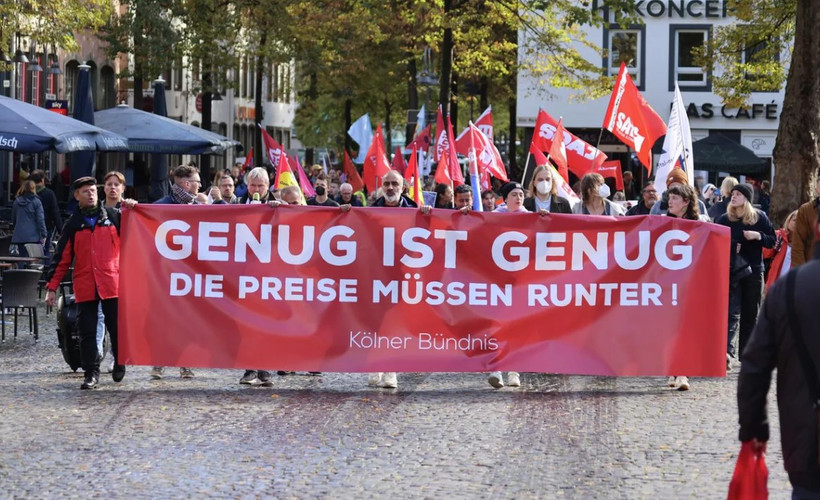Almanya'da hayat pahalılığı protestosu